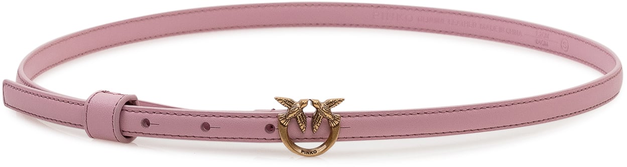 Pinko Cintura Love Berry con Fibbia Logo Roze