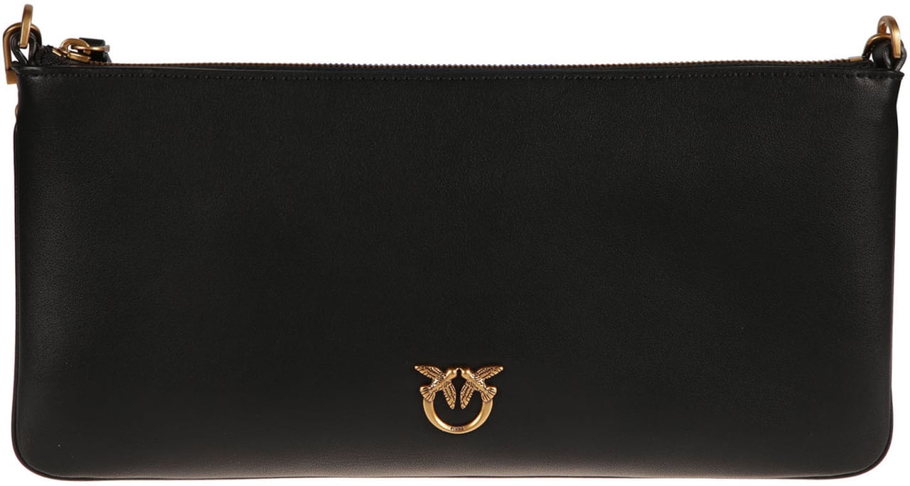Pinko Horizontal Flat Bag Black Zwart