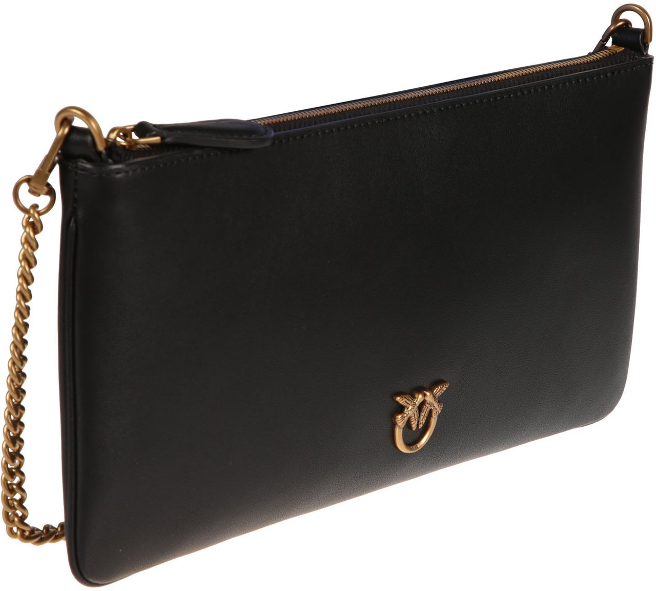 Pinko Horizontal Flat Bag Black Zwart