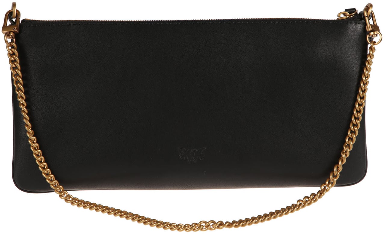 Pinko Horizontal Flat Bag Black Zwart