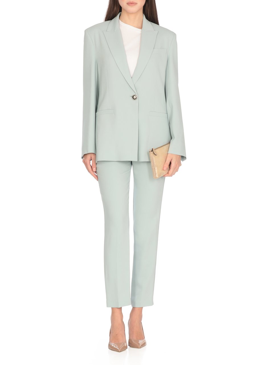 Pinko Trousers Light Blue Blauw