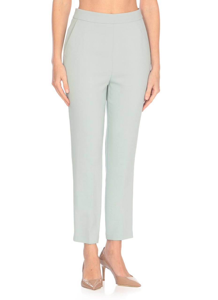 Pinko Trousers Light Blue Blauw