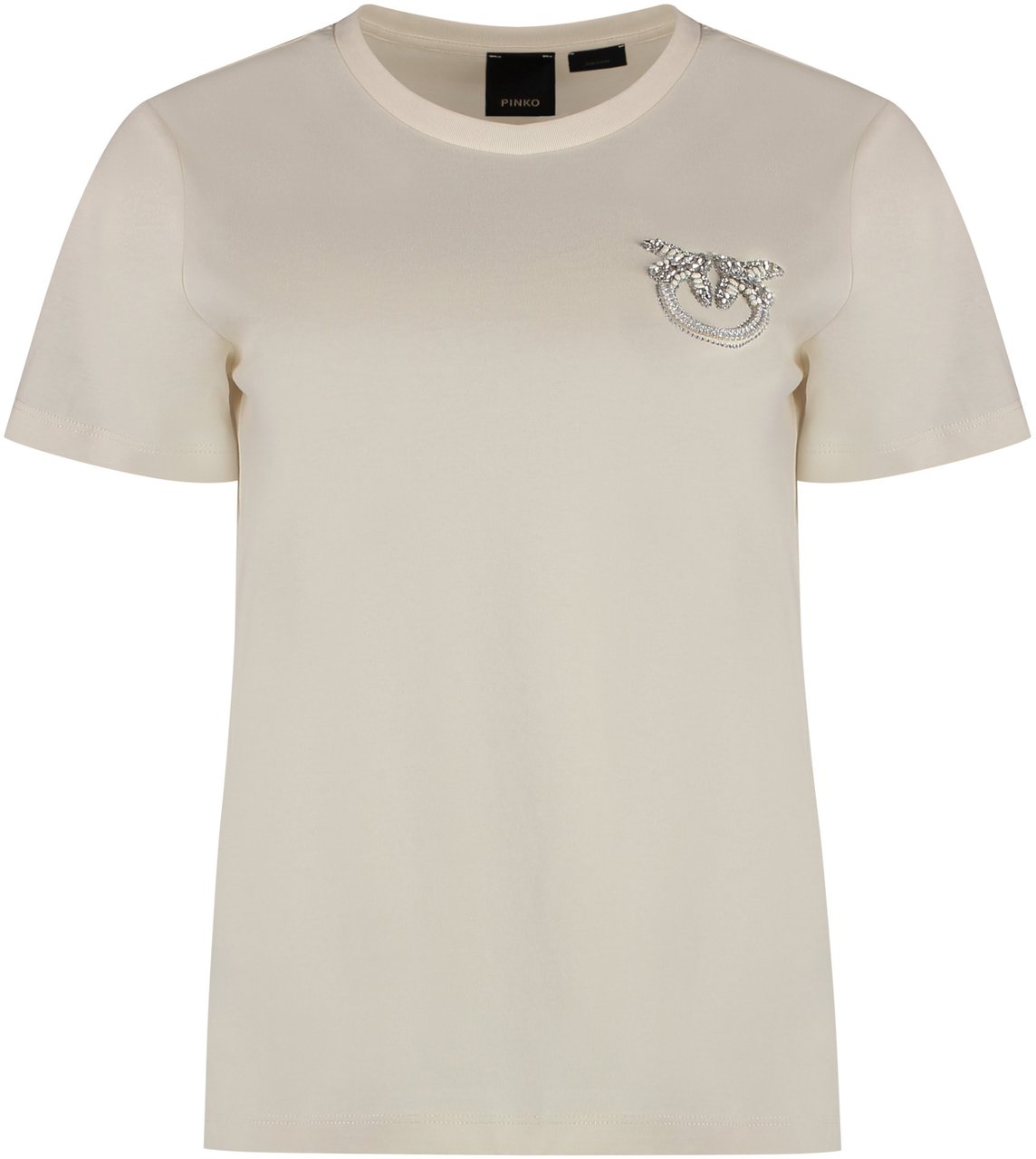 Pinko Nambrone Cotton crew-neck T-shirt Wit