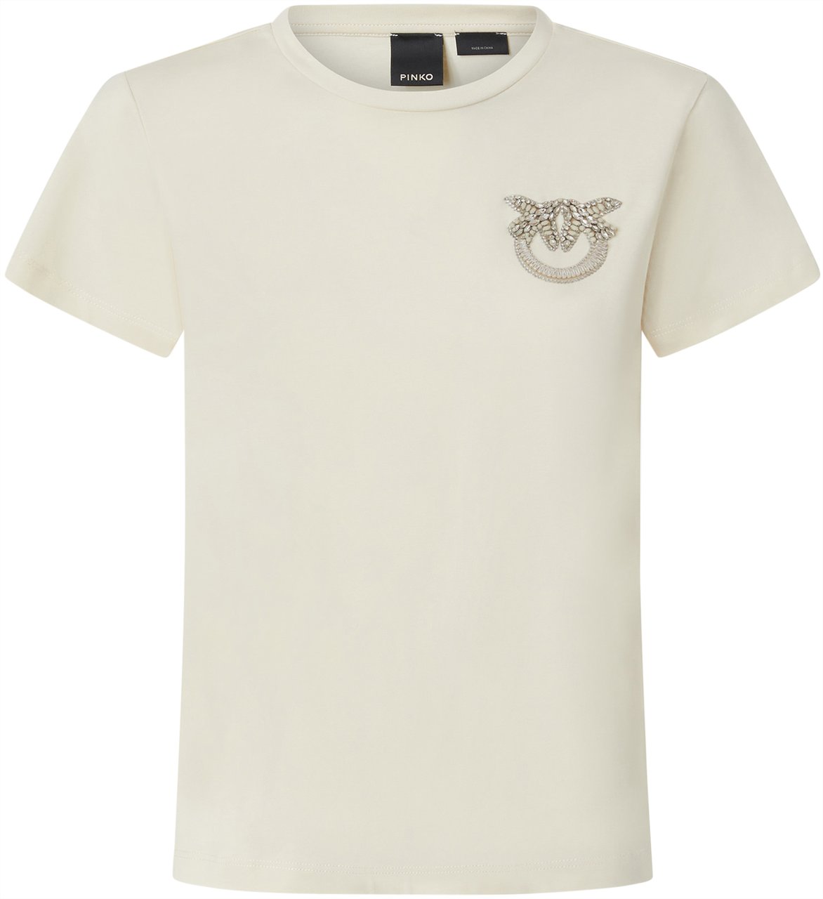 Pinko T-Shirts And Polos Bianco Latte Wit