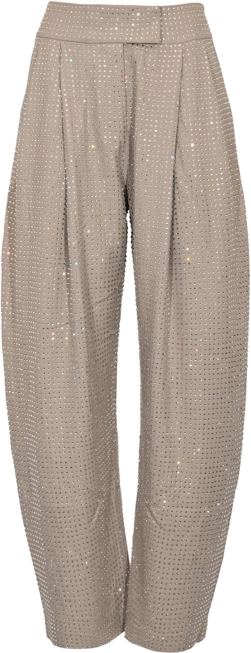 Pinko Trousers Grigio Pinguino Beige