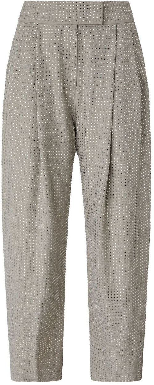Pinko Trousers Grigio Pinguino Beige