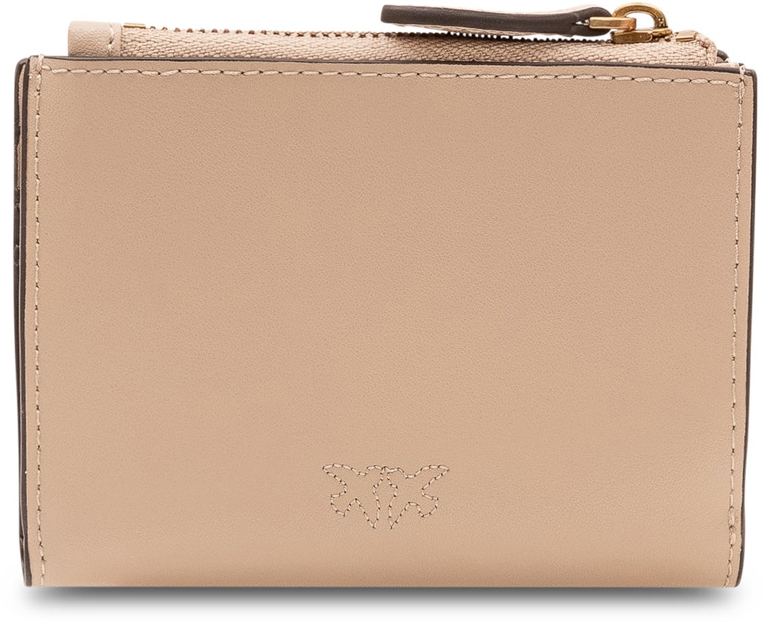 Pinko Portafoglio Multi Purpose con Zip e Scomparti Beige