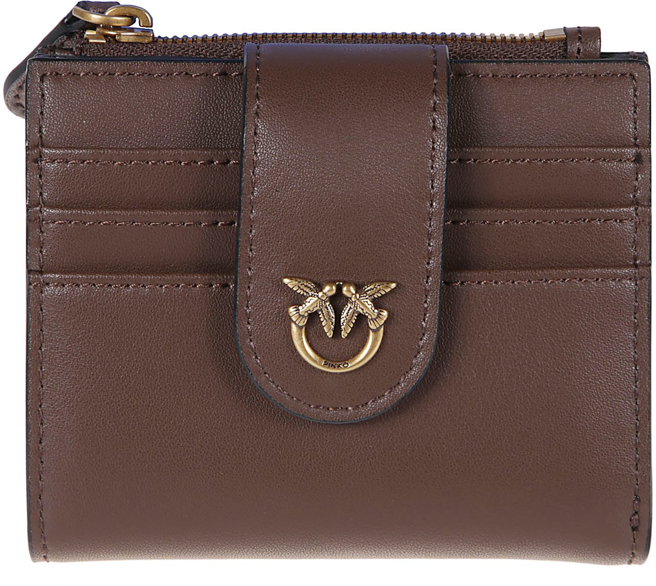Pinko Multi Purpose Wallet Brown Bruin