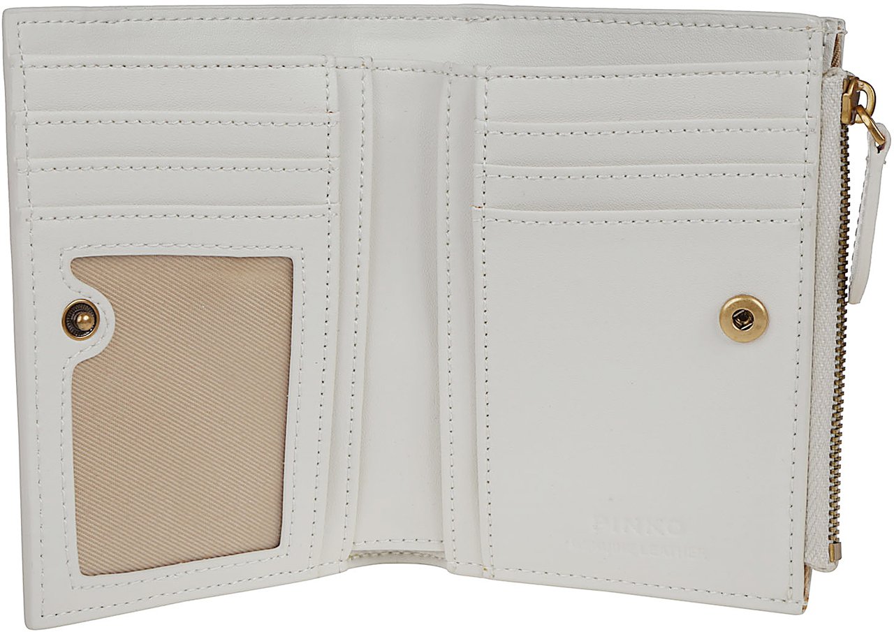 Pinko Compact Wallet White Wit
