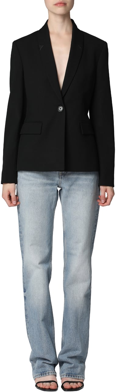Pinko Giappone Single-breasted one button jacket Zwart