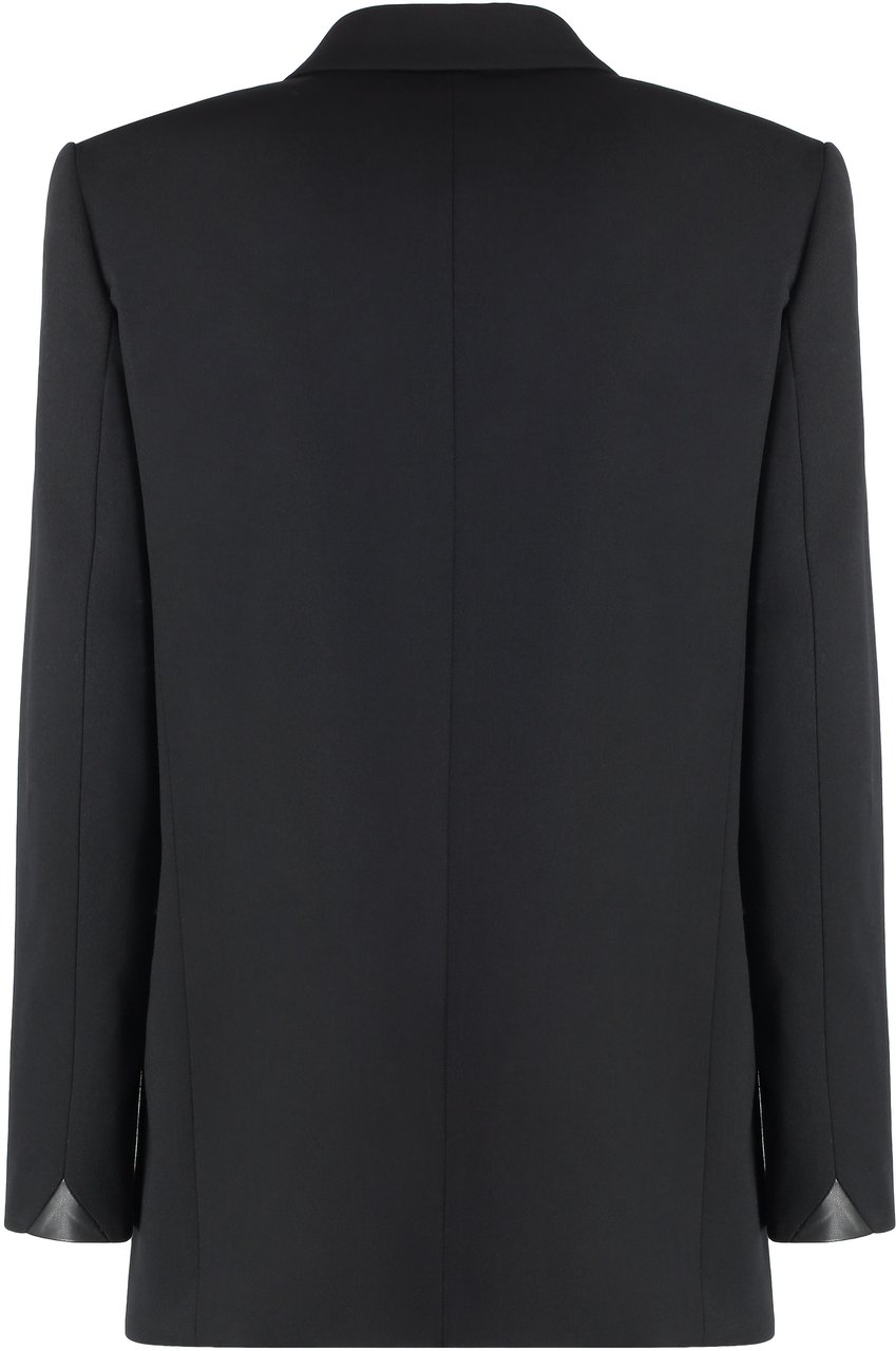 Pinko Guinea Double-breasted wool blend jacket Zwart
