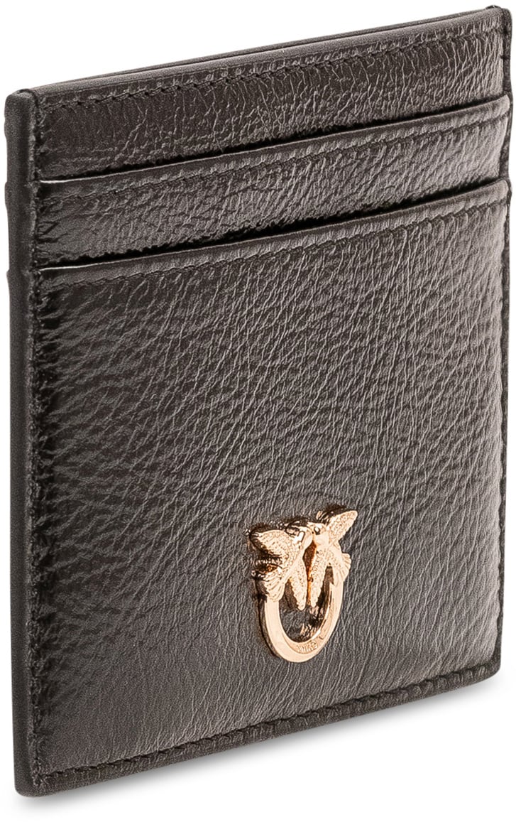Pinko Porta Carte con Logo Frontale Zwart