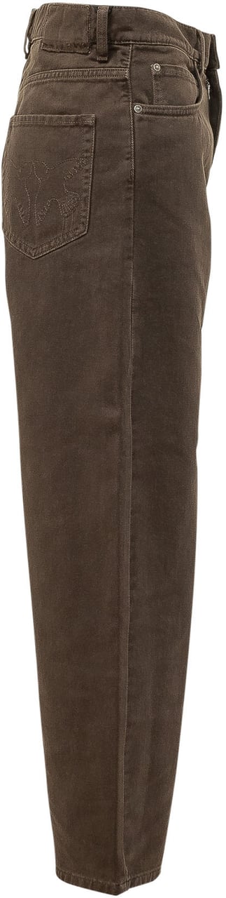 Pinko Estelle Pantaloni Dritti con Cinque Tasche Bruin