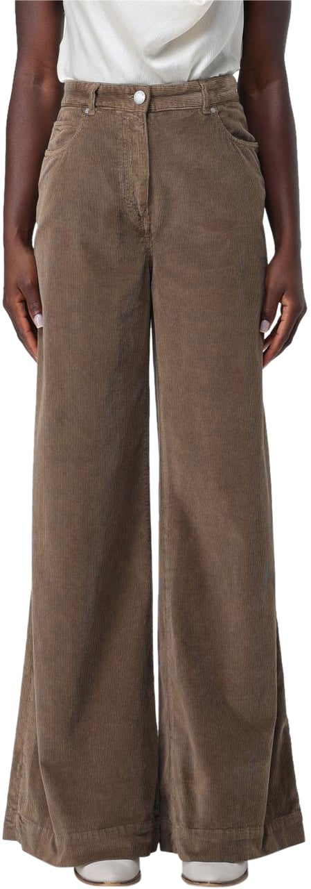 Pinko Trousers Marrone Legno Dolmo Bruin