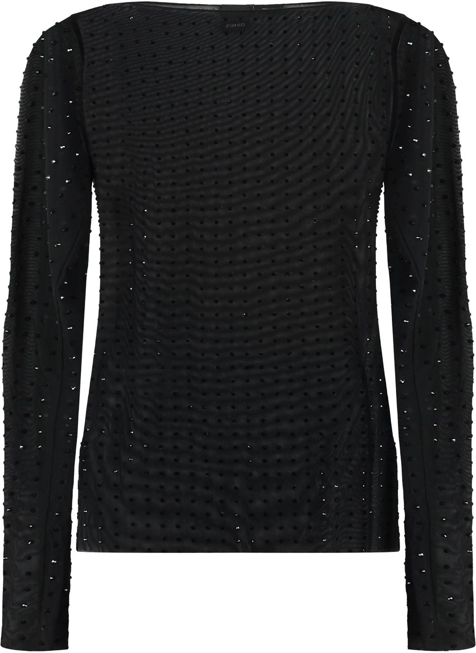 Pinko Rouen long-sleeve top Zwart