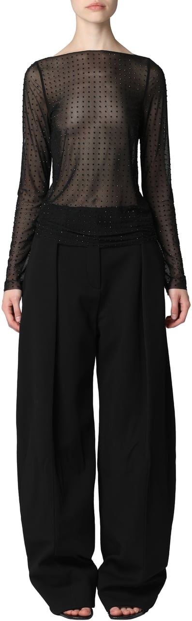 Pinko Rouen long-sleeve top Zwart