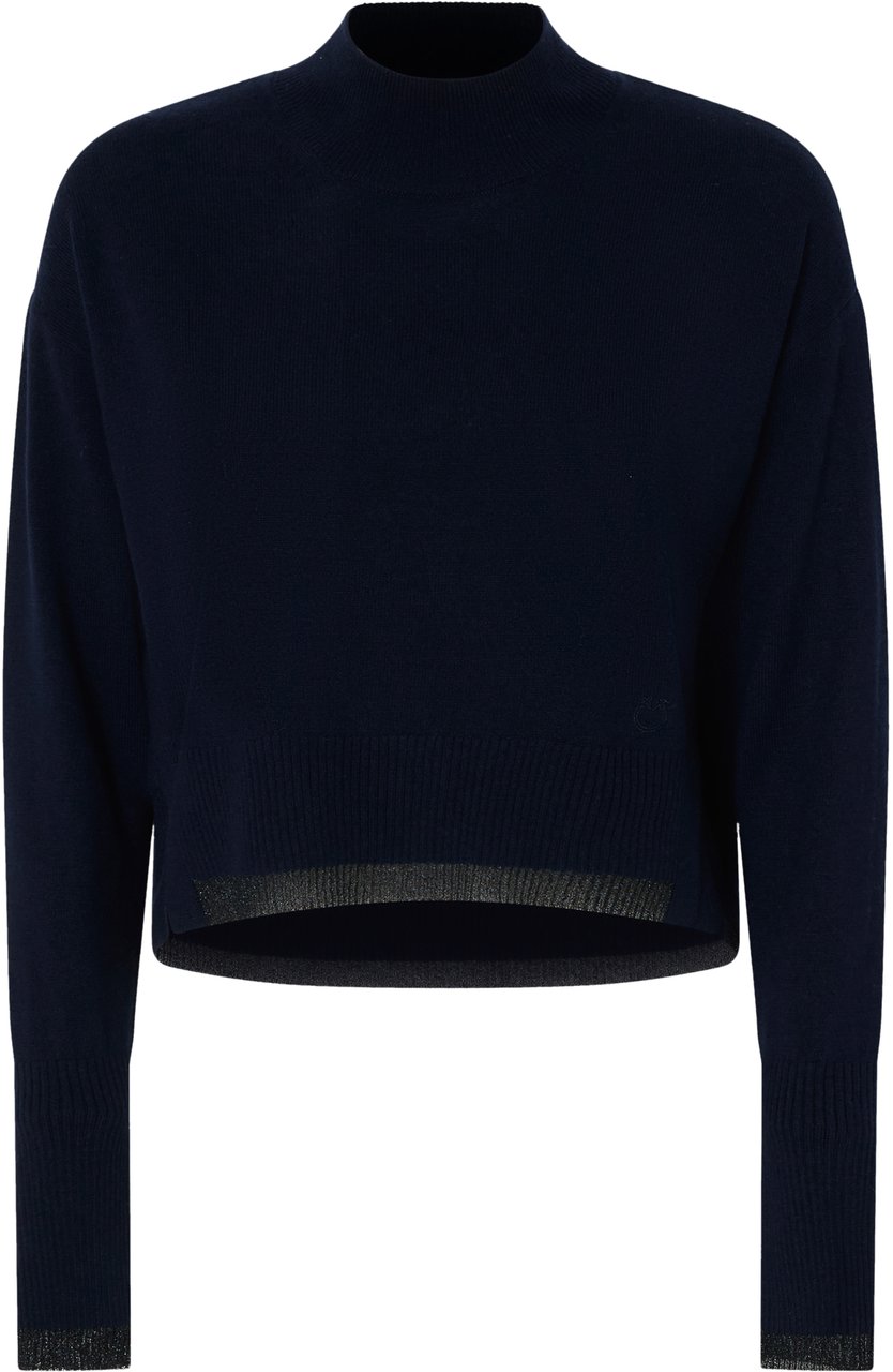 Pinko Sweaters Blu Marino Cupo Blauw