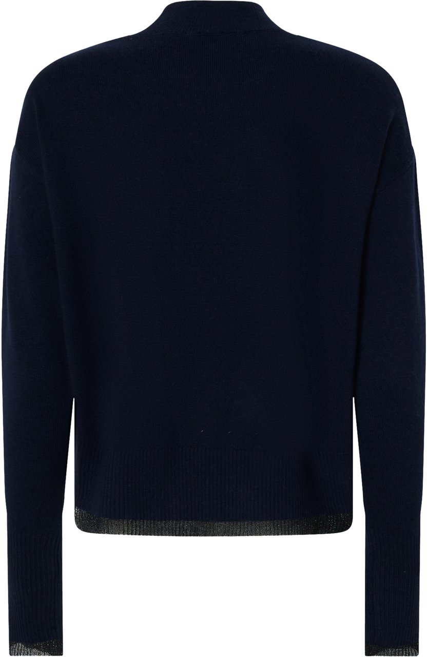 Pinko Sweaters Blu Marino Cupo Blauw