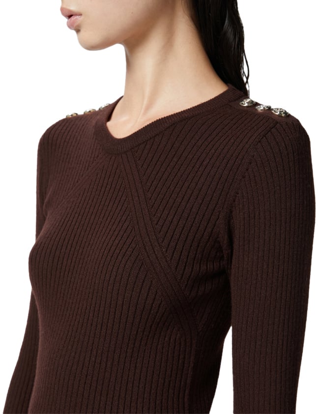 Pinko Sweaters Dark Brown Bruin