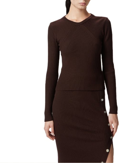 Pinko Sweaters Dark Brown Bruin