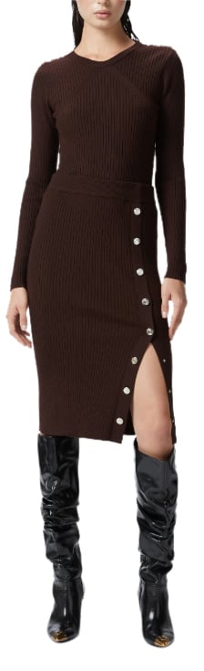 Pinko Skirts Dark Brown Bruin
