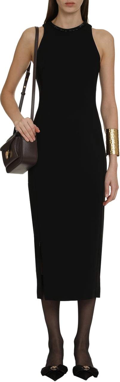 Pinko Honfleur crepe dress Zwart