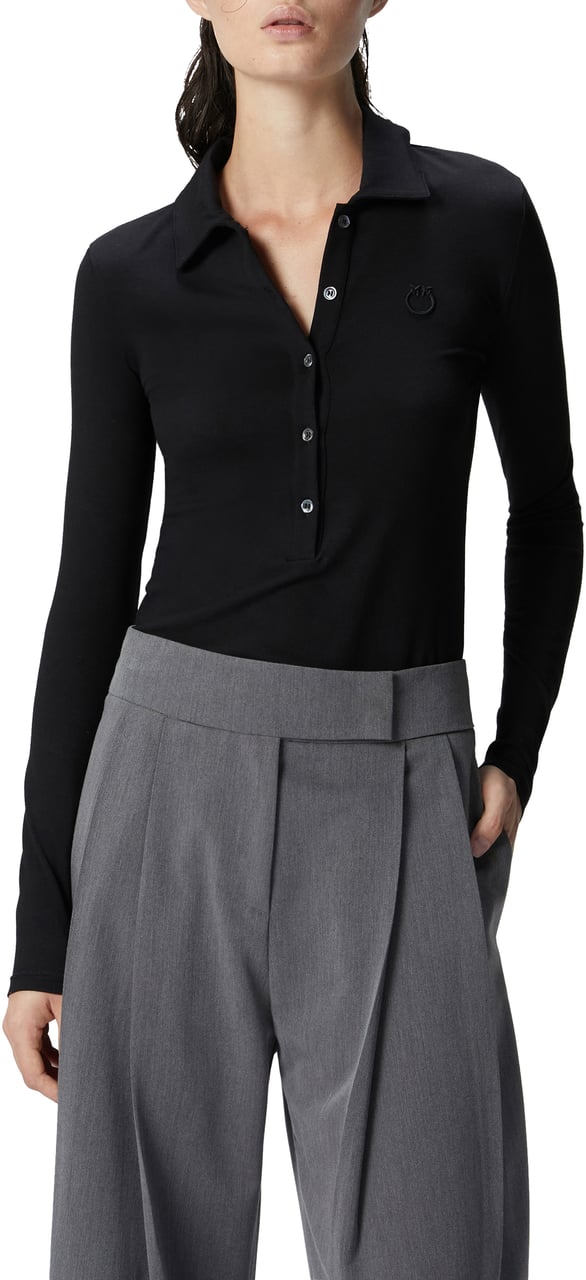 Pinko T-Shirts And Polos Nero Limousine Zwart