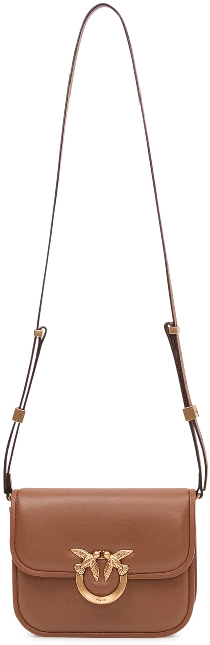 Pinko Borsa Love Box Mini con Patta Beige