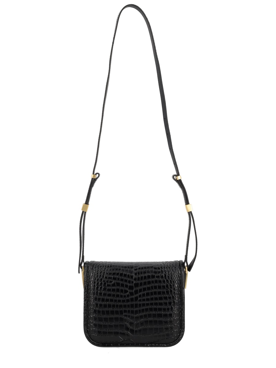 Pinko Black Leather Mini Love Crocodile Pumps Zwart