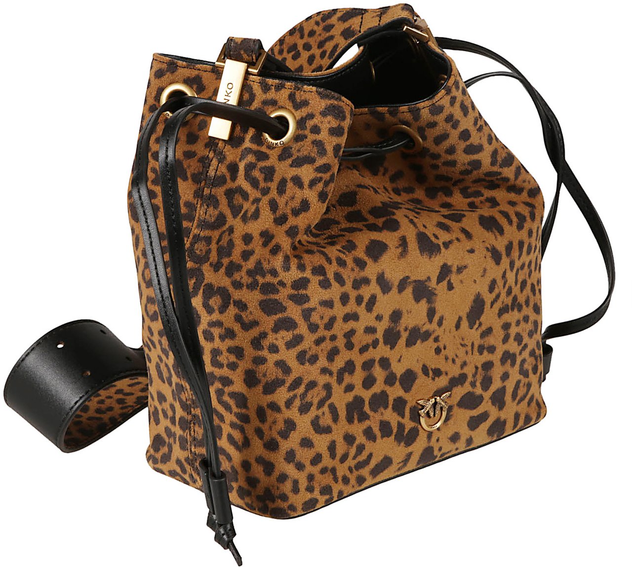 Pinko Mini Bucket Bag Brown Bruin