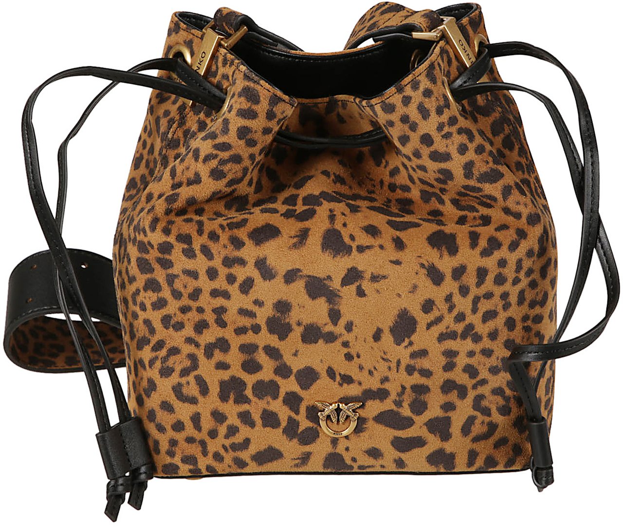 Pinko Mini Bucket Bag Brown Bruin