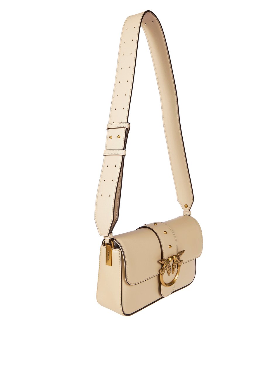Pinko One Mini Slouchy Smooth Shoulder Bag Neutraal