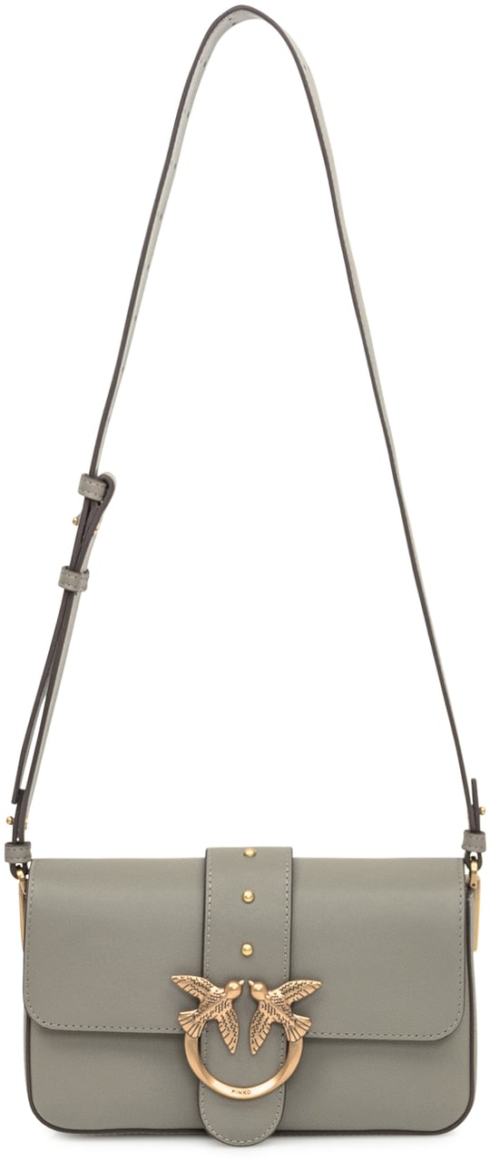 Pinko Pinko Borsa Love Classic Icon in Pelle Grijs