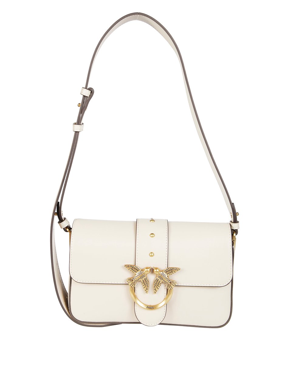 Pinko Love One Mini Slouchy Shoulder Bag Beige