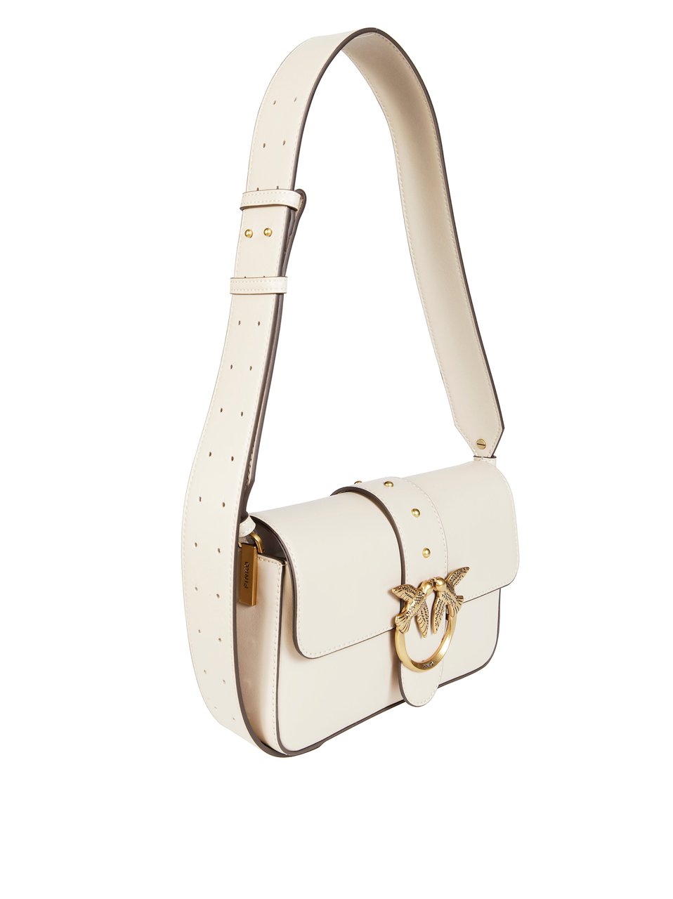 Pinko Love One Mini Slouchy Shoulder Bag Beige