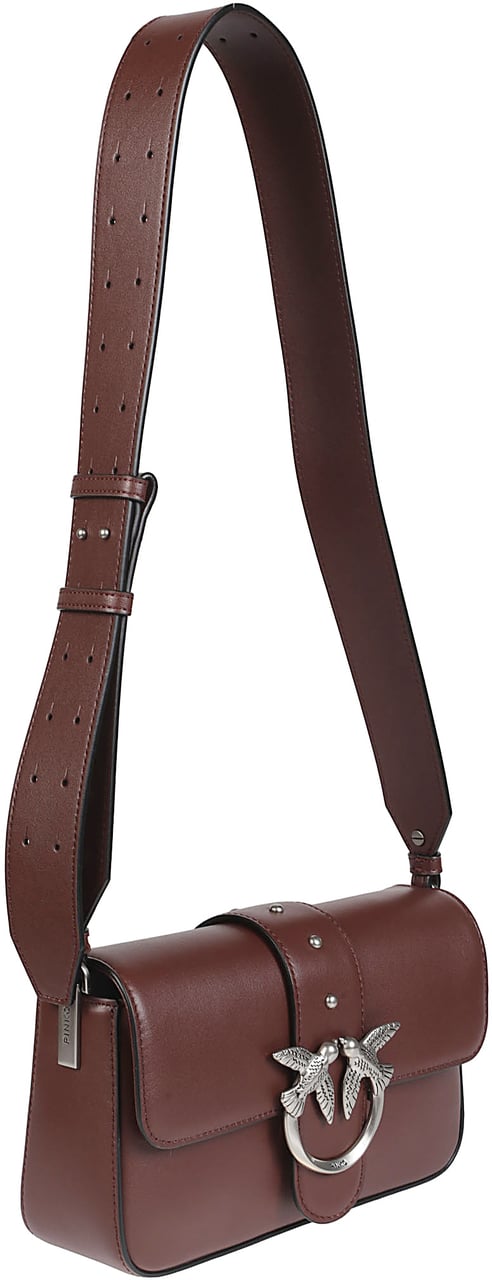 Pinko Love One Mini Slouchy Bag Red Rood