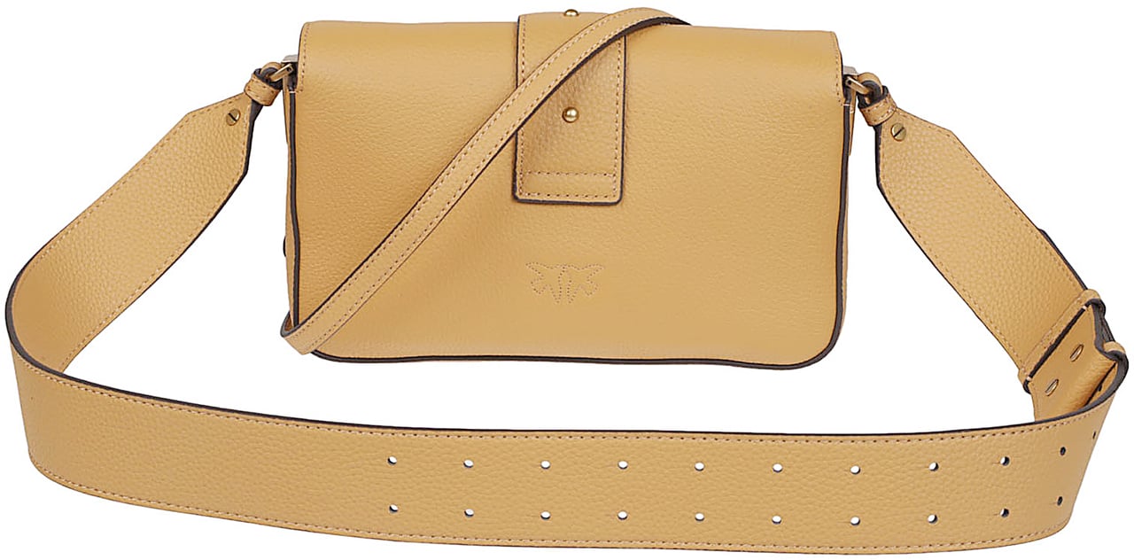 Pinko Love One Slouchy Mini Bag Nude & Neutrals Beige