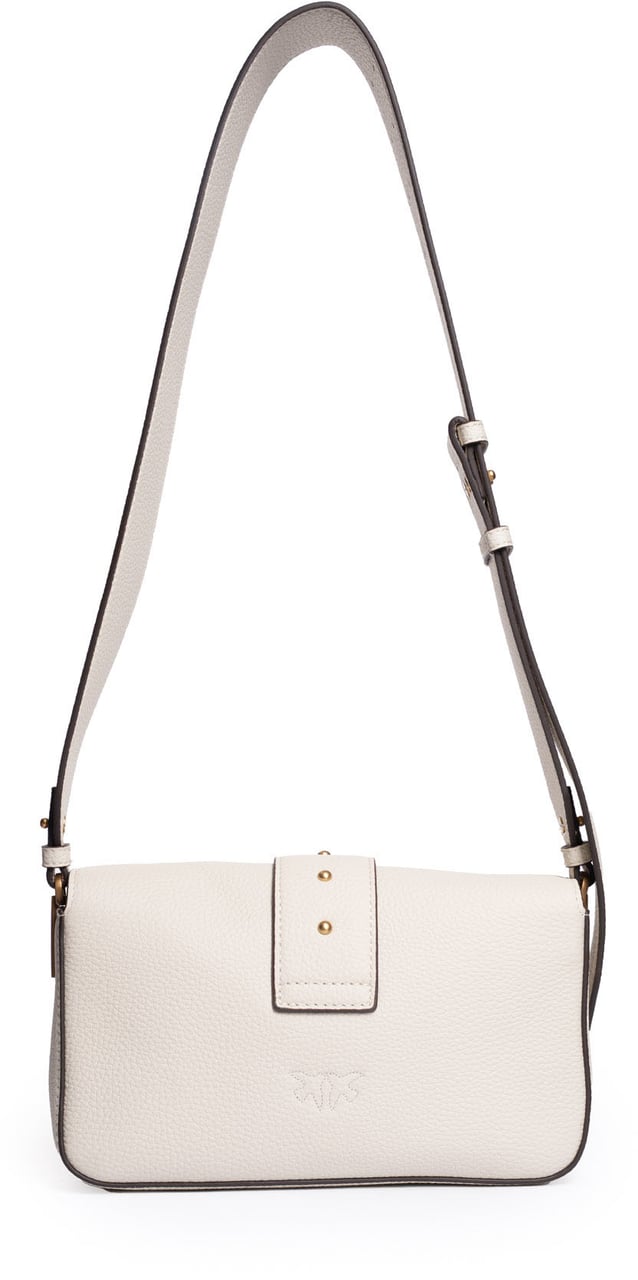 Pinko Love One Mini Slouchy Fl Bianco Seta-Antique Gold Divers