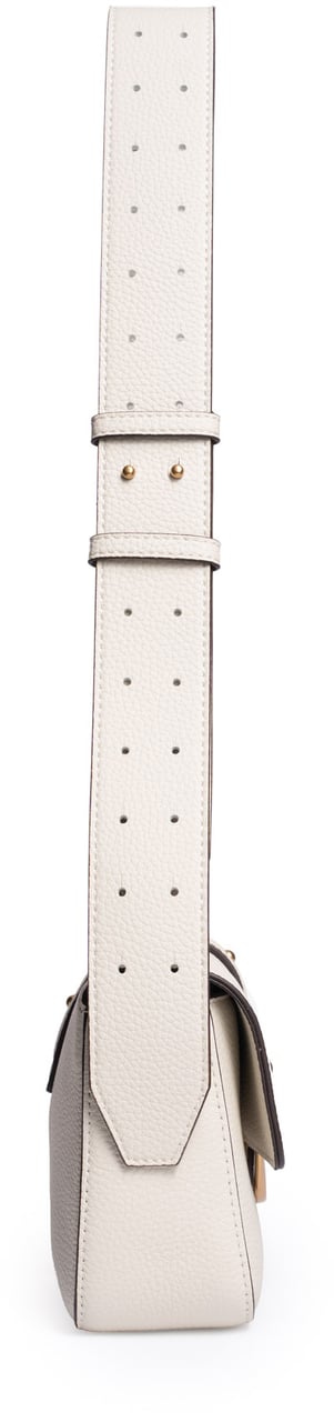 Pinko Love One Mini Slouchy Fl Bianco Seta-Antique Gold Divers