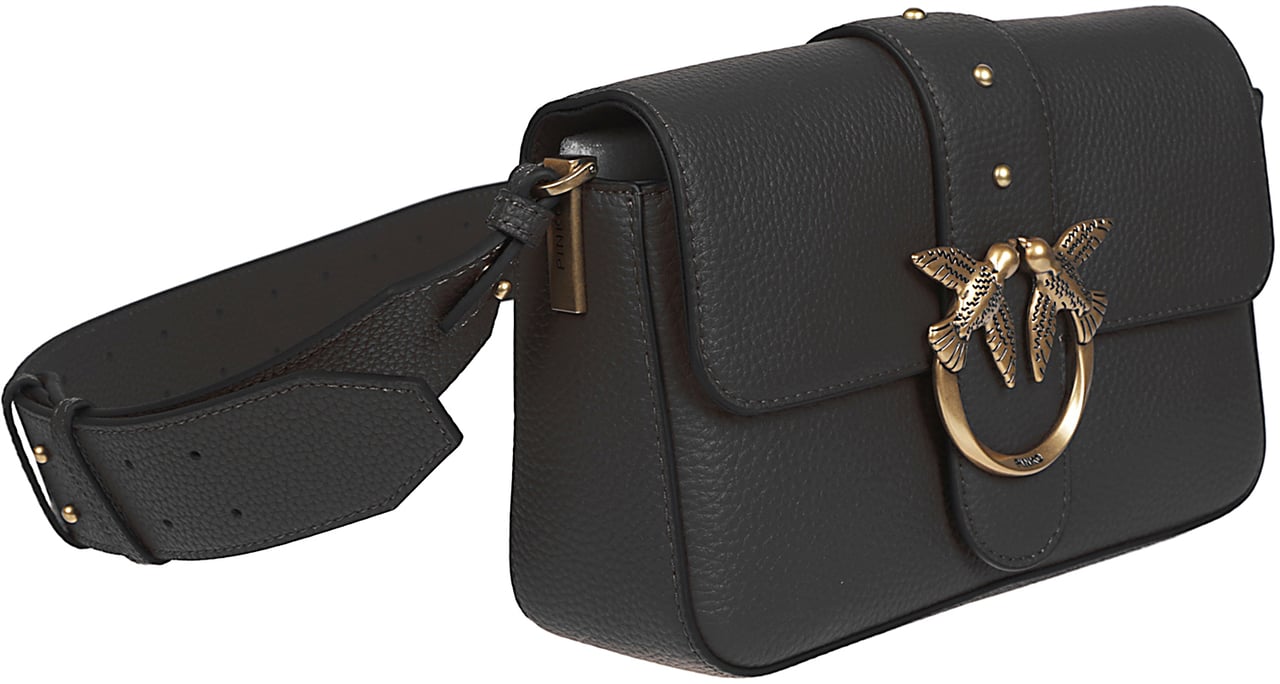 Pinko Love One Slouchy Mini Bag Black Zwart