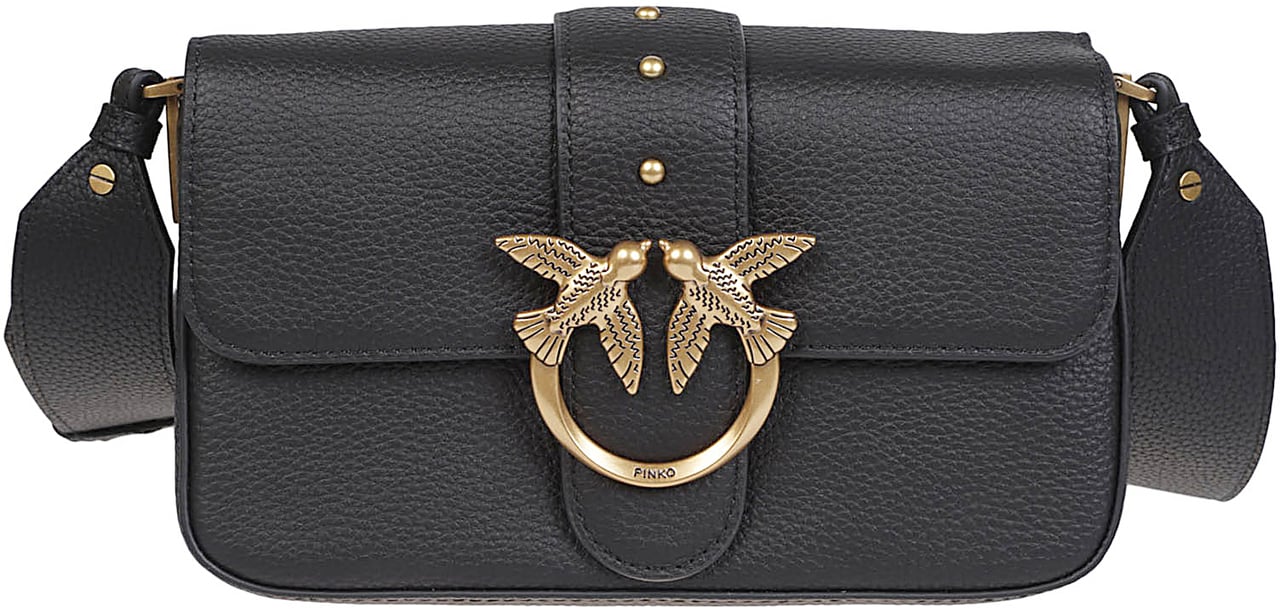 Pinko Love One Slouchy Mini Bag Black Zwart