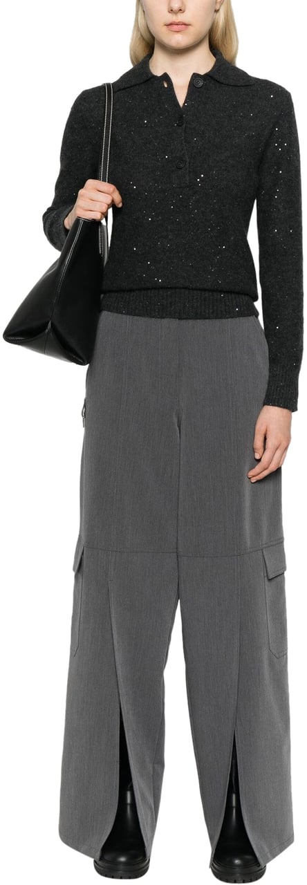Pinko Trousers Grey Grijs