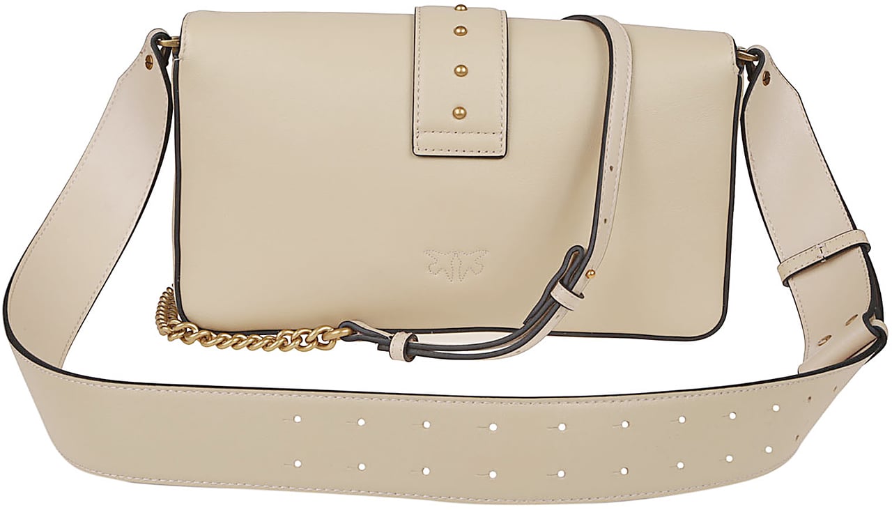 Pinko Love One Classic Slouchy Bag Nude & Neutrals Beige