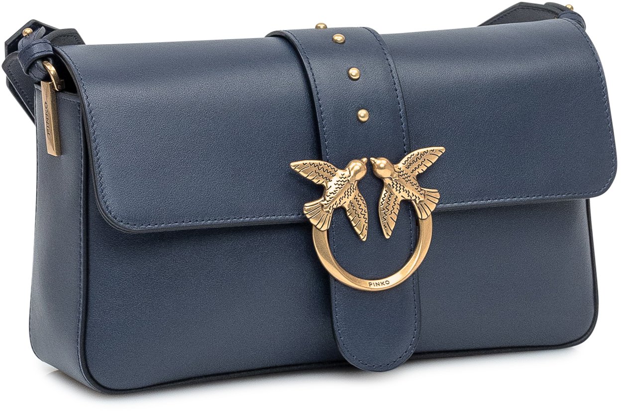 Pinko Pinko Borsa Love Bag Icon Simply in Pelle Blauw