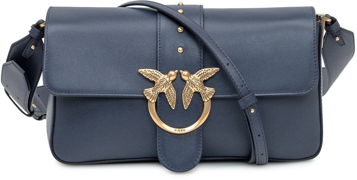 Pinko Pinko Borsa Love Bag Icon Simply in Pelle Blauw