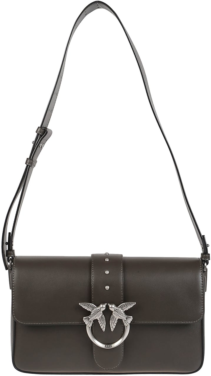 Pinko Love One Classic Slouchy Bag Green Groen