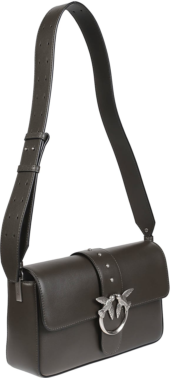Pinko Love One Classic Slouchy Bag Green Groen