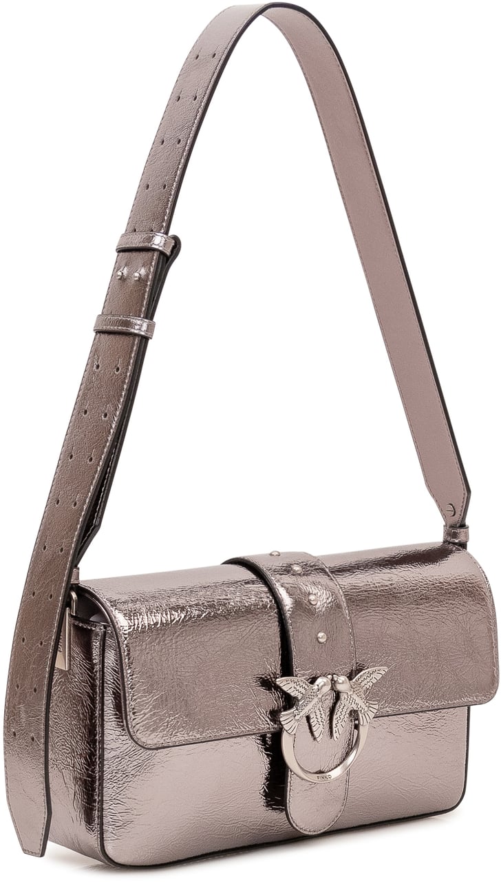 Pinko Borsa a Spalla Love One con Tracolla Regolabile Zilver