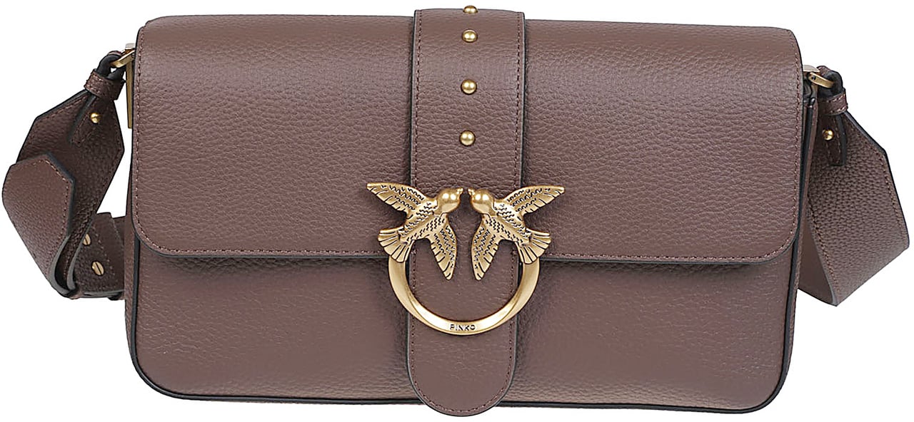 Pinko Love One Slouchy Classic Bag Brown Bruin
