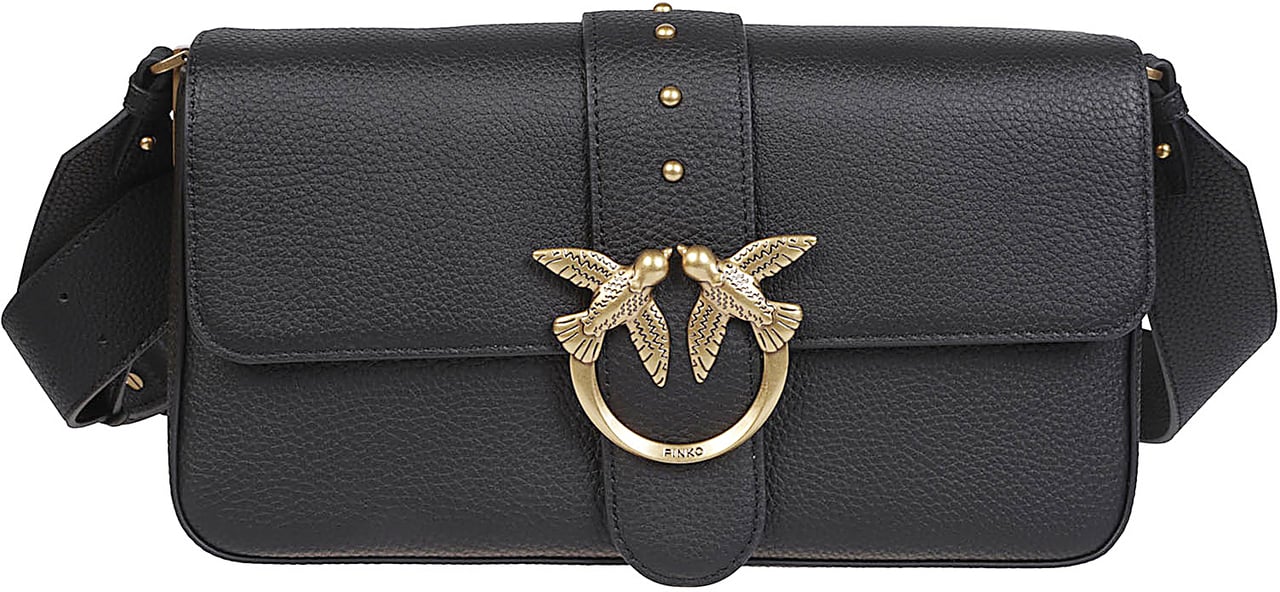Pinko Love One Slouchy Classic Bag Black Zwart